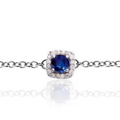 Bracelet One More Saphir Bleu Et Diamants 0.11 Ct - Salina -047571SA