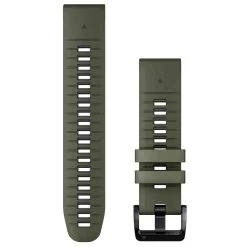 Bracelet QuickFit, 22mm, Silicone, Vert Moss / Graphite - Garmin - 010-13280-07