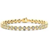 Bracelet Tennis Serti Clos 2.95 Ct Diamant Blanc G-VS En Or Jaune - Minea - 947829A