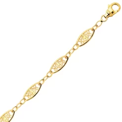 Chaine En Or Fantaisie Motif Filigranes 10.45g Jeanne - 996