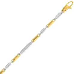 Chaine En Or Jaune Et Blanc Fantaisie 2mm 10.15g Océana - 7322G