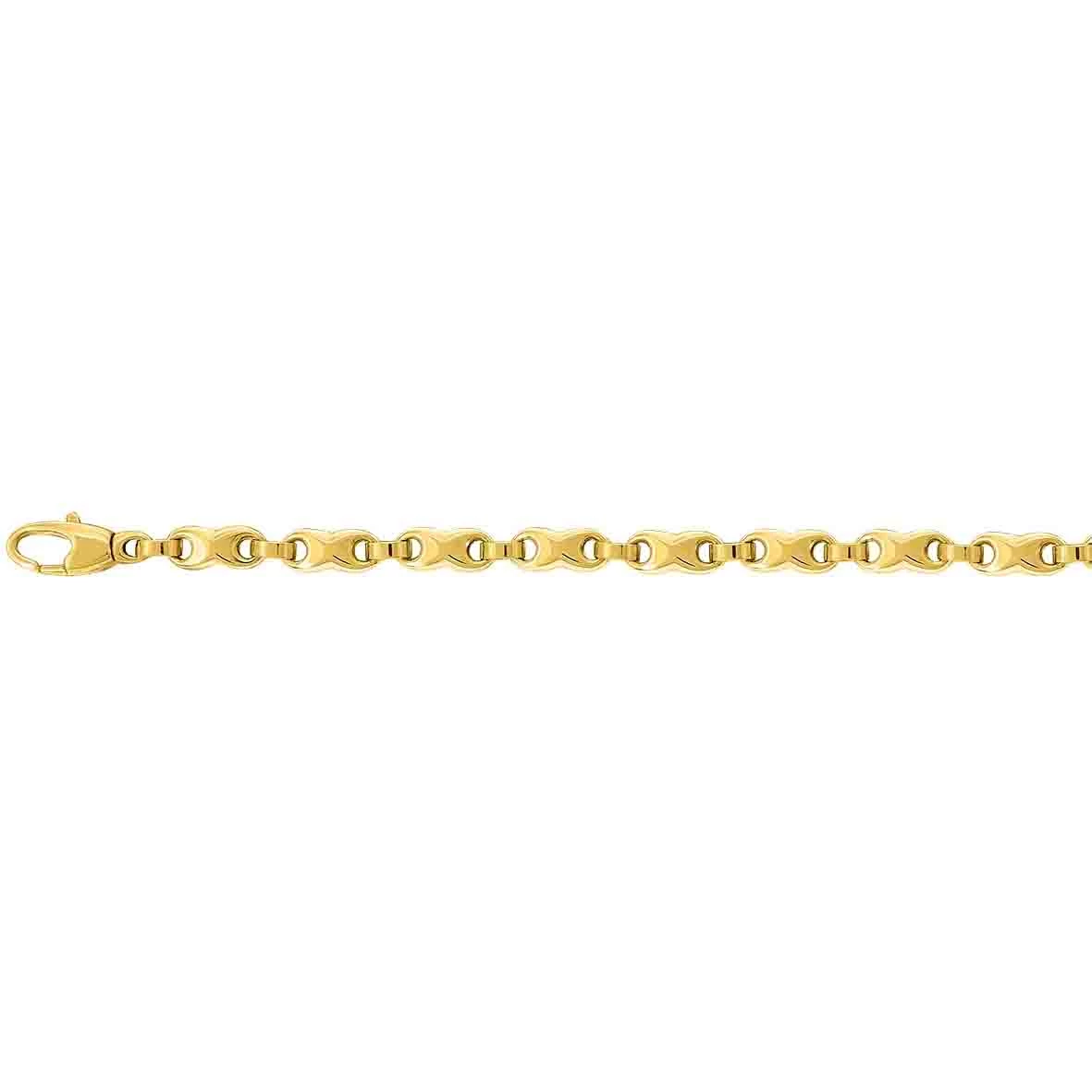 Chaine En Or Jaune Fantaisie 4mm 14.8g Armonie - 7324 2 Chaine En Or Jaune Fantaisie 4mm 14.8g Armonie - 7324 – Image 2