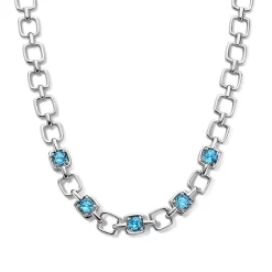 Chaîne Et Pendentif Argent Avec Pierre Bleue - Naiomy Silver - Femme - Vaiaha - N3V57