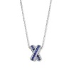 Chaîne Et Pendentif Argent Avec Zirconium Bleu Et Blanc - Naiomy Silver - Femme - Mayla - N3U64