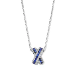 Chaîne Et Pendentif Argent Avec Zirconium Bleu Et Blanc - Naiomy Silver - Femme - Mayla - N3U64