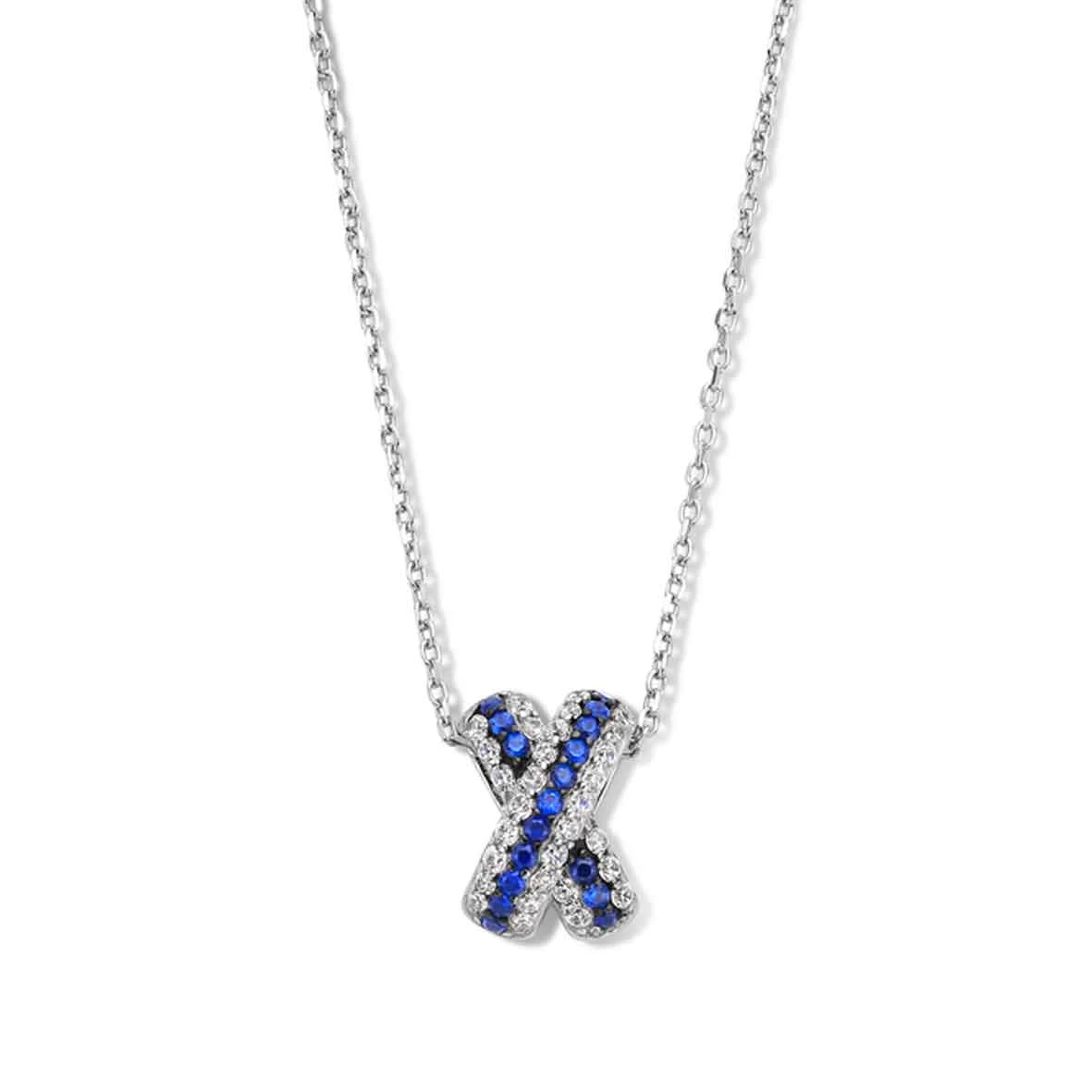 Chaîne Et Pendentif Argent Avec Zirconium Bleu Et Blanc - Naiomy Silver - Femme - Mayla - N3U64 1 Chaîne Et Pendentif Argent Avec Zirconium Bleu Et Blanc - Naiomy Silver - Femme - Mayla - N3U64