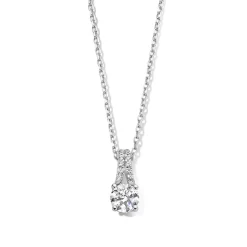 Chaîne Et Pendentif Argent Serti De Zirconium - Naiomy Silver - Femme - Kélianne - N3Y52