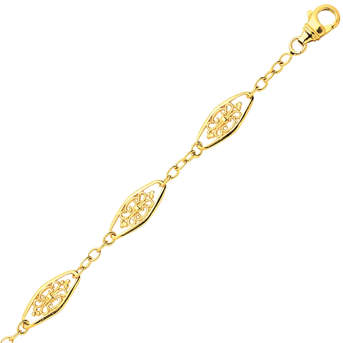 Chaine Or Motif Filigranes 10.3g Élara - 888 1 Chaine Or Motif Filigranes 10.3g Élara - 888