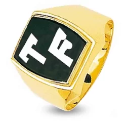 Chevalière Onix Or Jaune Or 18 Ct - 750/1000 - 4.78 G - Dalia - 48860M