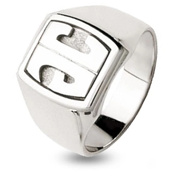 Chevalière Or Blanc Or 18 Ct - 750/1000 - 10.4 G - Kyoko - 1168GM 1 Chevalière Or Blanc Or 18 Ct - 750/1000 - 10.4 G - Kyoko - 1168GM