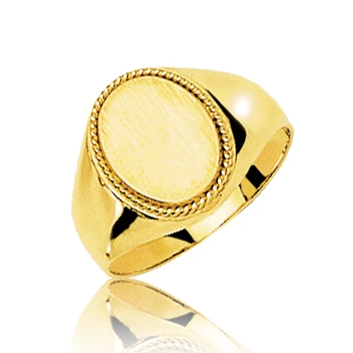 Chevalière Or Jaune Or 18 Ct - 750/1000 - 6.3 G - Sirèna - 3111 2 Chevalière Or Jaune Or 18 Ct - 750/1000 - 6.3 G - Sirèna - 3111 – Image 2