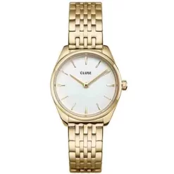 Cluse Féroce Mini Steel - White - Gold Color - - CW11705