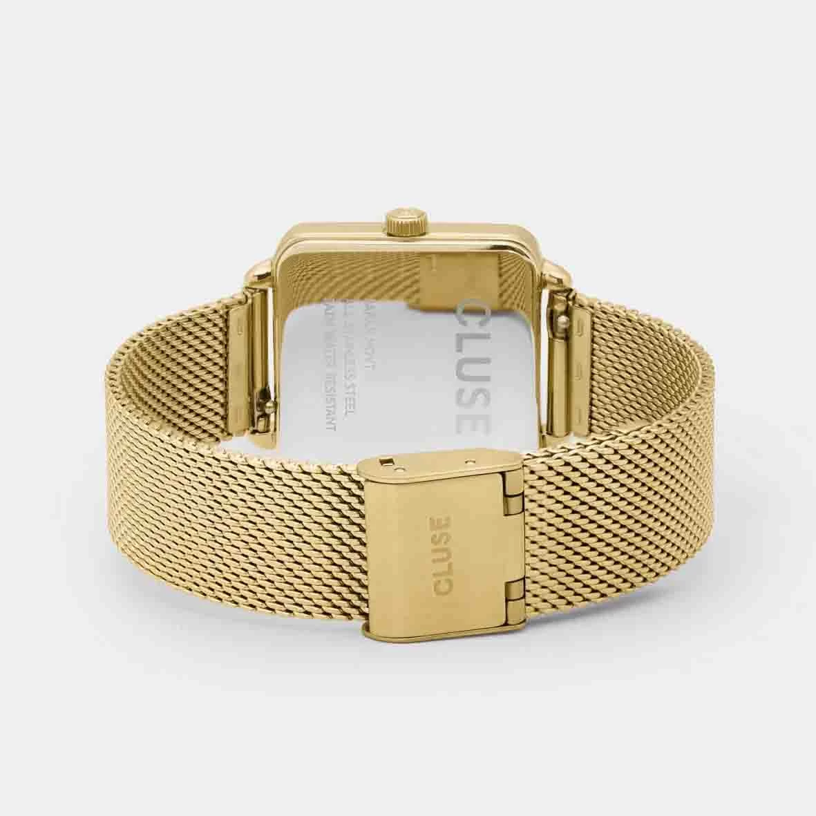 Cluse Tétragone La Tétragone Mesh Watch & Chain Bracelet, Gold Colour - 28 Mm - CG10320 4 Cluse Tétragone La Tétragone Mesh Watch & Chain Bracelet, Gold Colour - 28 Mm - CG10320 – Image 4