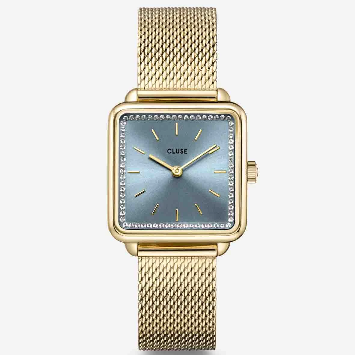 Cluse Tétragone La Tétragone Mesh Watch & Chain Bracelet, Gold Colour - 28 Mm - CG10320 5 Cluse Tétragone La Tétragone Mesh Watch & Chain Bracelet, Gold Colour - 28 Mm - CG10320 – Image 5
