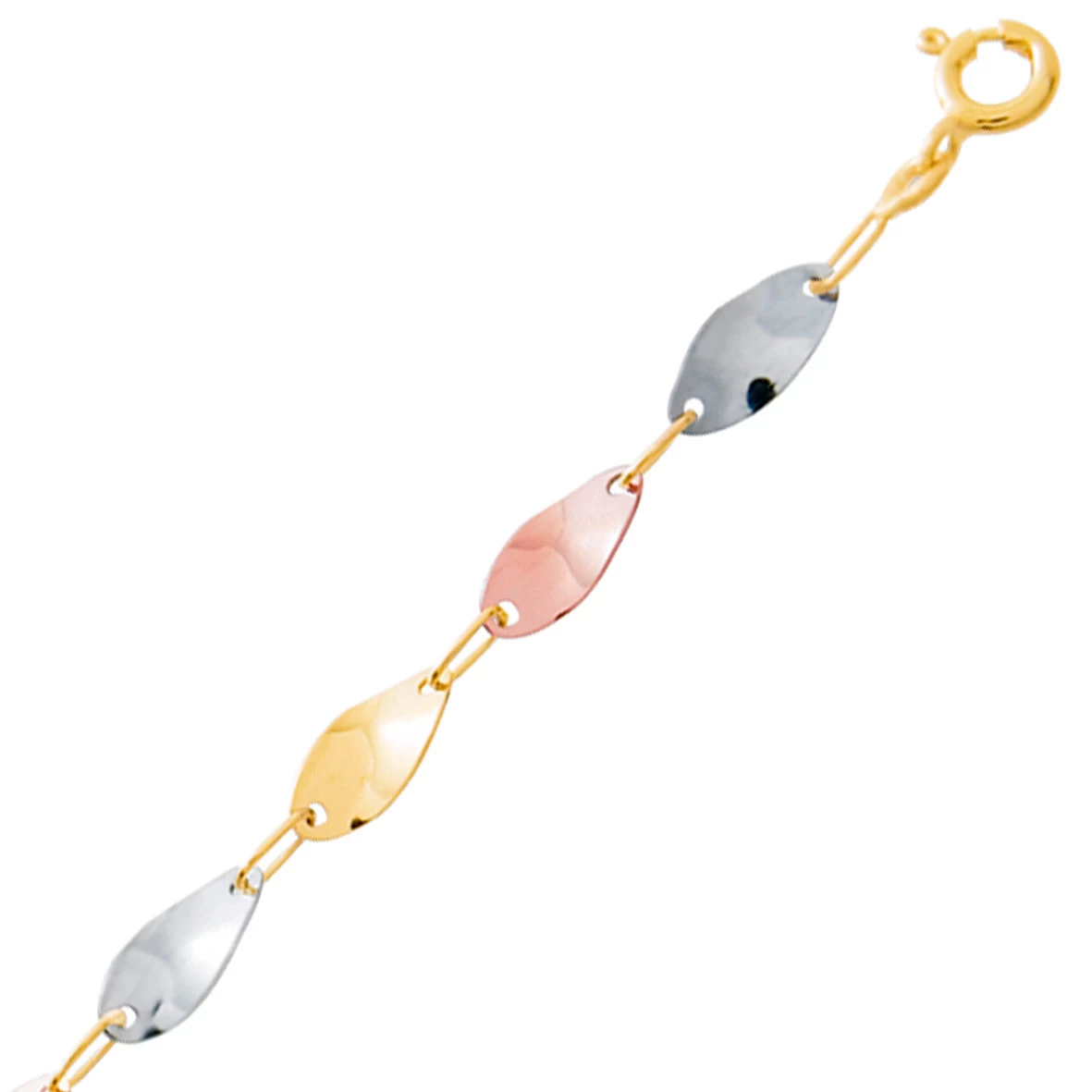 Collier 3 Ors Feuille D'or 6.85g Clémentine - 7658G 1 Collier 3 Ors Feuille D'or 6.85g Clémentine - 7658G