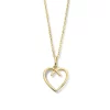 Collier Argent Plaqué Or Jaune Avec Pendentif En Forme De Cur - Naiomy Silver - Femme - Anya - N3Z69