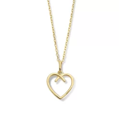 Collier Argent Plaqué Or Jaune Avec Pendentif En Forme De Cur - Naiomy Silver - Femme - Anya - N3Z69