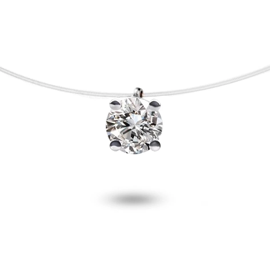 Collier Diamant Nylon 0.20 Ct 0.39g Maryane - NYL1020 1 Collier Diamant Nylon 0.20 Ct 0.39g Maryane - NYL1020
