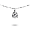 Collier Diamant Solitaire 0.25 Ct 0.25 Ct Or Blanc 1.4g Leya - P2981FMPWAC60