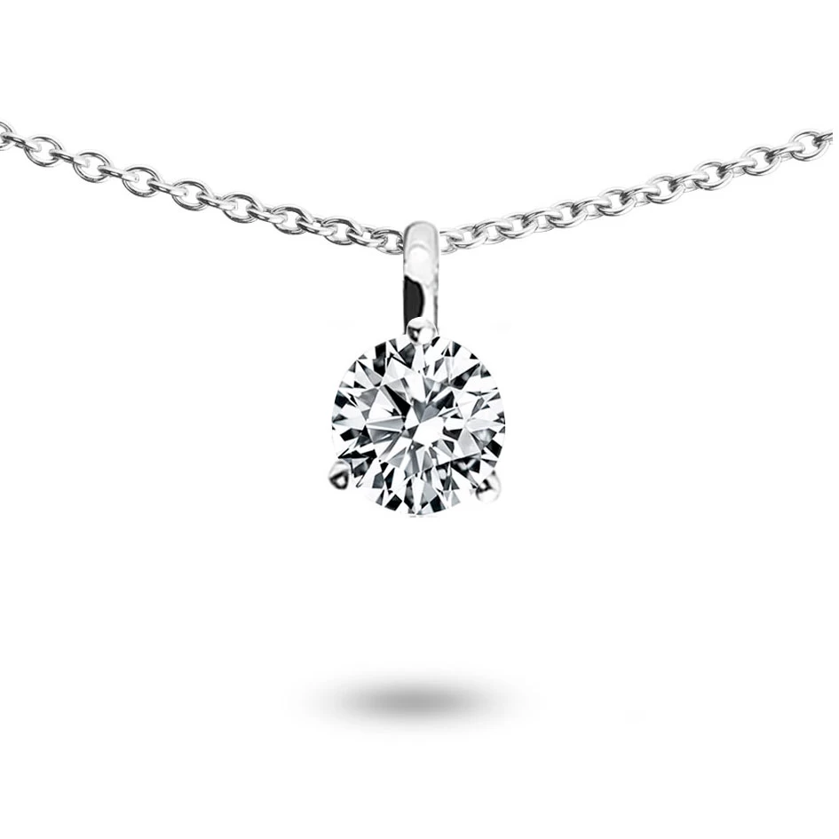 Collier Diamant Solitaire 0.25 Ct 0.25 Ct Or Blanc 1.4g Leya - P2981FMPWAC60 1 Collier Diamant Solitaire 0.25 Ct 0.25 Ct Or Blanc 1.4g Leya - P2981FMPWAC60