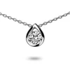Collier Diamant Solitaire 0.40 Ct 0.40 Ct Or Blanc 2.2g Fiona - 82024-0.40