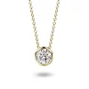Collier Diamant Solitaire - Serti Clos 0.19 Ct Or Jaune 1.9g Gabriela - 92AL37A-