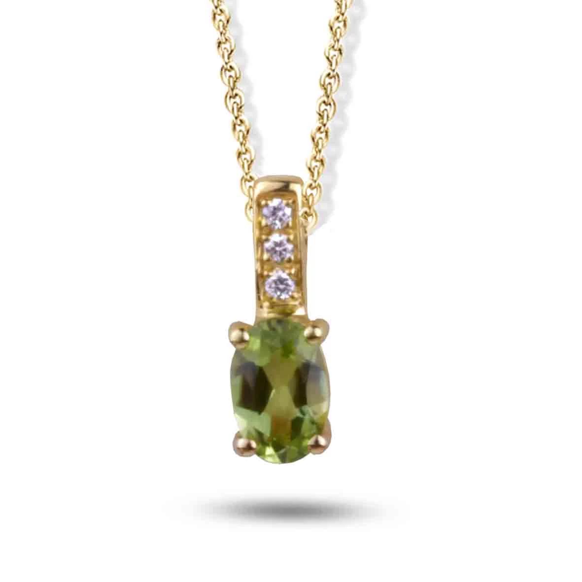 Collier Peridot Et Diamants - Or Jaune - Alexa -GI2338G/PER 1 Collier Peridot Et Diamants - Or Jaune - Alexa -GI2338G/PER