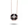 Collier Pétales Diamants Et Onyx 0.31 Ct Julia - KGCF-673R-ONYX