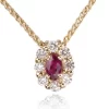 Collier Rubis 0.23 Ct Serti De Diamants 0.32 Ct Diamant Héloïse - CL3829-RU0.23