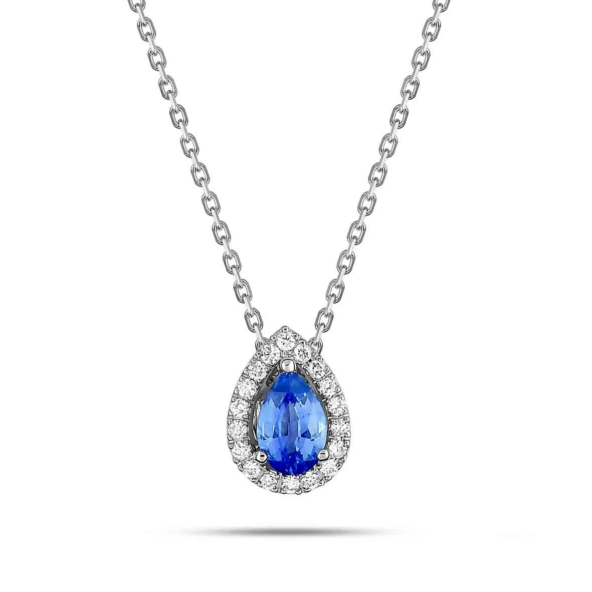 Collier Saphir Et Diamants 0.54ct - Thalicia-7VN563GSB 1 Collier Saphir Et Diamants 0.54ct - Thalicia-7VN563GSB