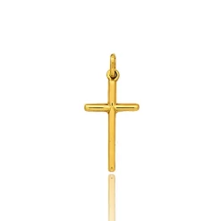 Croix Baton Arrondie Or Jaune Inna