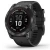 Garmin Fénix 7 Pro  Sapphire Solar Edition, Titane, Carbon Gray DLC Avec Bracelet Noir 47 Mm- 010-02777-11