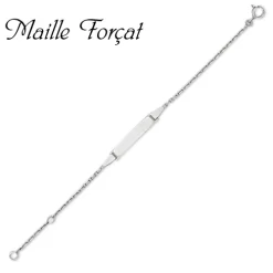 Gourmette Baptême Or Blanc à Graver Adrienne -Hamilton Magasin ori gourmette bapteme or blanc a graver adrienne 2518 7720