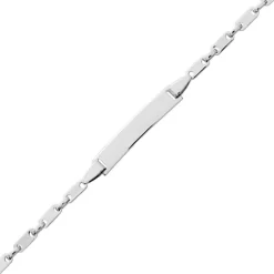 Gourmette Baptême Or Blanc à Graver Nolwenn