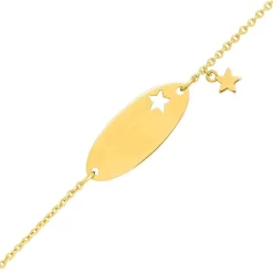 Gourmette Baptême Or Jaune à Graver Alexandra