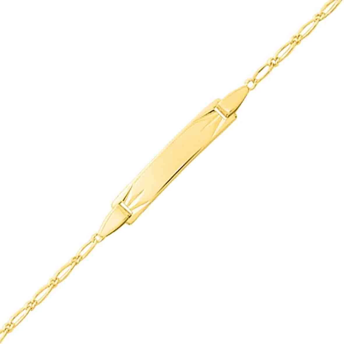 Gourmette Baptême Or Jaune à Graver Alizée 1 Gourmette Baptême Or Jaune à Graver Alizée