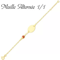 Gourmette Baptême Or Jaune à Graver Athéna 5 Gourmette Baptême Or Jaune à Graver Athéna -Hamilton Magasin ori gourmette bapteme or jaune a graver athena 6586 7786