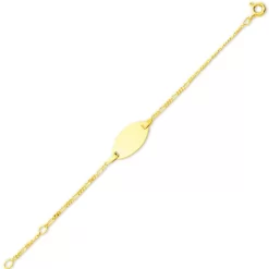 Gourmette Baptême Or Jaune à Graver Claire -Hamilton Magasin ori gourmette bapteme or jaune a graver claire 6566 7682