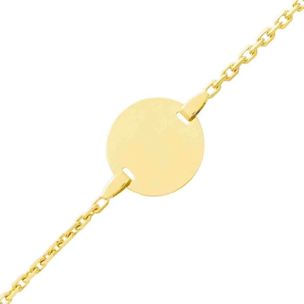 Gourmette Baptême Or Jaune à Graver Hinarava 1 Gourmette Baptême Or Jaune à Graver Hinarava