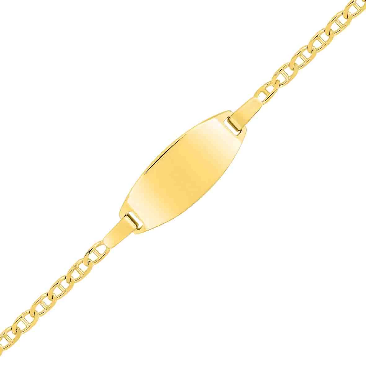 Gourmette Baptême Or Jaune à Graver Karine 1 Gourmette Baptême Or Jaune à Graver Karine