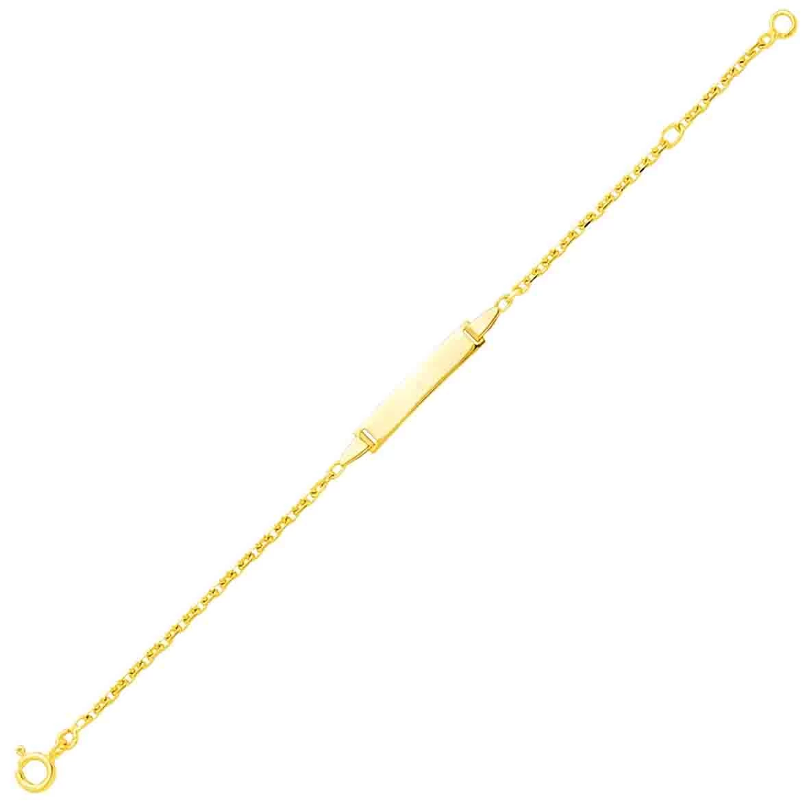 Gourmette Baptême Or Jaune à Graver Kazuko 2 Gourmette Baptême Or Jaune à Graver Kazuko – Image 2