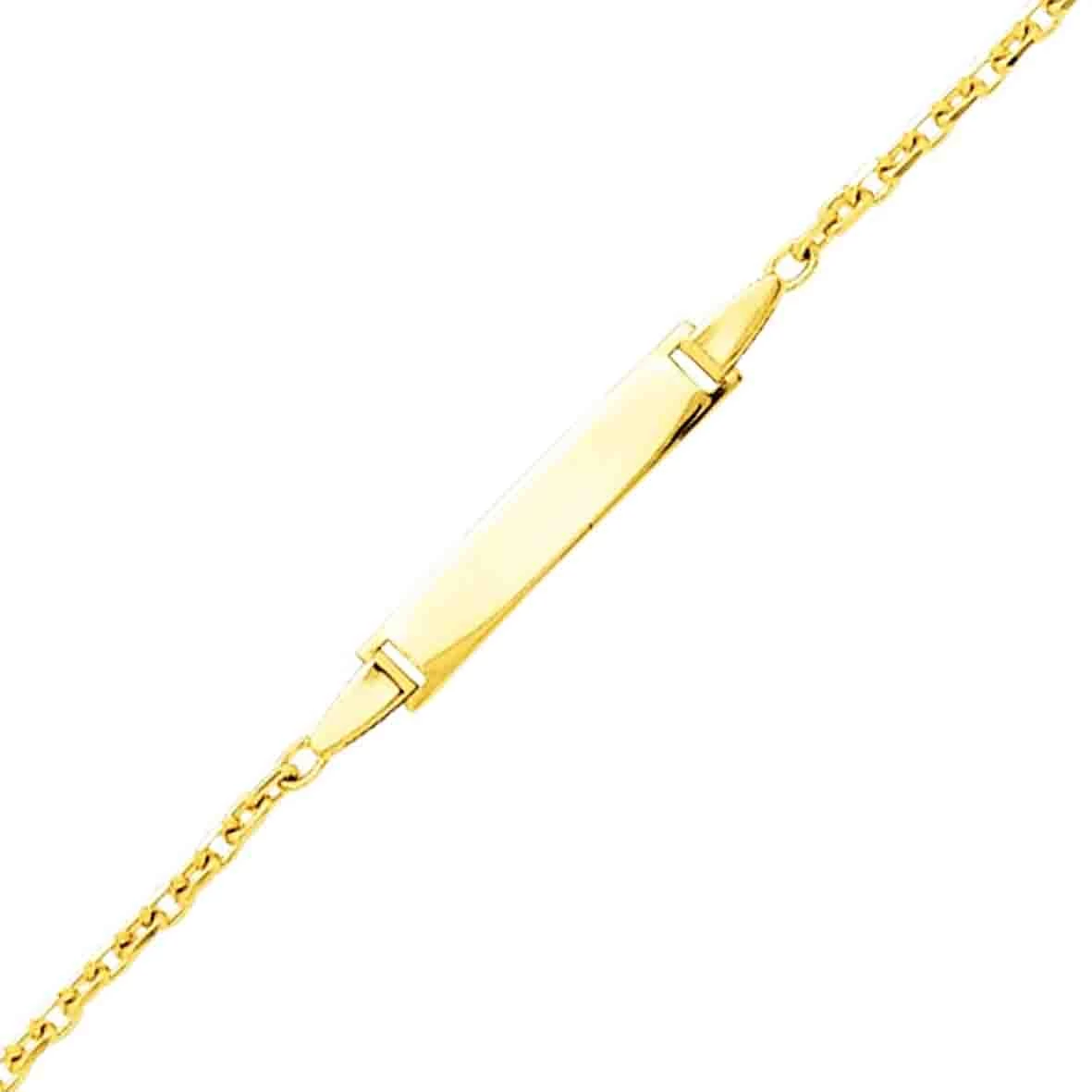 Gourmette Baptême Or Jaune à Graver Mélodie 1 Gourmette Baptême Or Jaune à Graver Mélodie