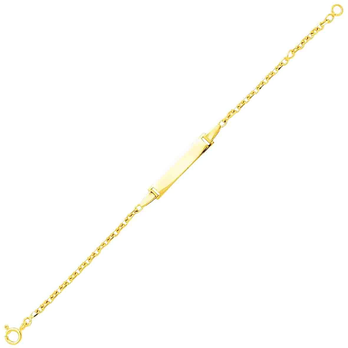 Gourmette Baptême Or Jaune à Graver Mélodie 2 Gourmette Baptême Or Jaune à Graver Mélodie – Image 2