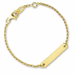 Gourmette Bébé Plaque Rectangulaire Augis En Or Jaune Espoir J4890X0000