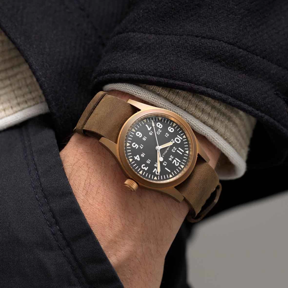 Hamilton Khaki Field Mechanical Bronze 38 Mm- H69459530 5 Hamilton Khaki Field Mechanical Bronze 38 Mm- H69459530 – Image 5