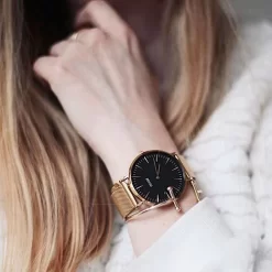 Cluse La Bohème Mesh Rose Gold/Black - - CG10106 -Hamilton Magasin ori la boheme mesh rose gold black cg10106 40638 56399