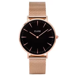 Cluse La Bohème Mesh Rose Gold/Black - - CG10106 -Hamilton Magasin ori la boheme mesh rose gold black cg10106 40638 56401