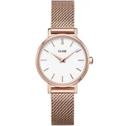 Cluse La Bohème Petite Mesh Rose Gold White - - CW0101211003