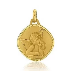 Médaille Ange De Raphaël Augis Or Jaune 15 Mm Mariline J5063X0000