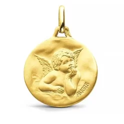 Médaille Ange De Raphaël Or Jaune 20 Mm Camille J5034X0000